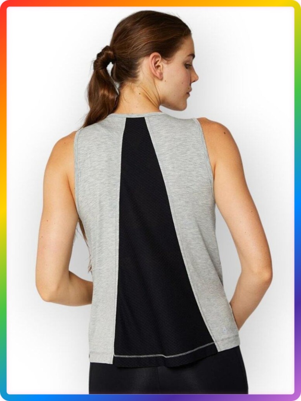 Fourlaps Surge Mesh Back Cooling Tank Grey Heather Size XS NWT